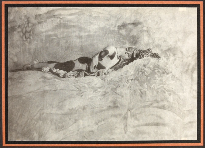 Adolphe Meyer - Nijinsky couché sur le ventre, visage appuyé contre le sol