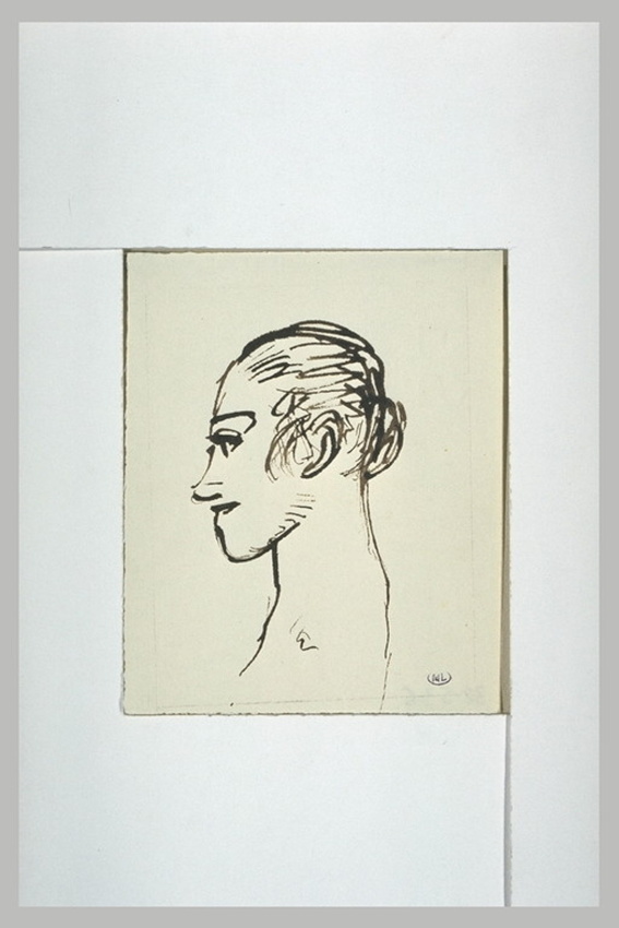 Théophile Alexandre Steinlen - Tête de femme, de profil à gauche