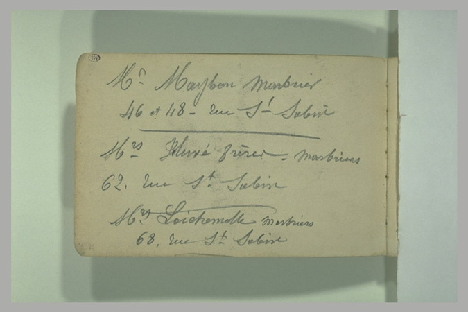 François Pompon - Annotations manuscrites