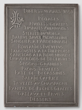 Oscar Roty - Dîner du 11 mars 1893