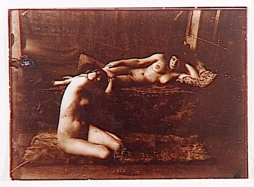 Deux modèles féminins dans l'atelier du peintre - Emile Bernard