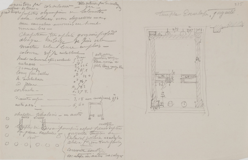 Louis Boitte - Notes sur le temple de Jupiter Olympien à Sélinonte et plan du te...