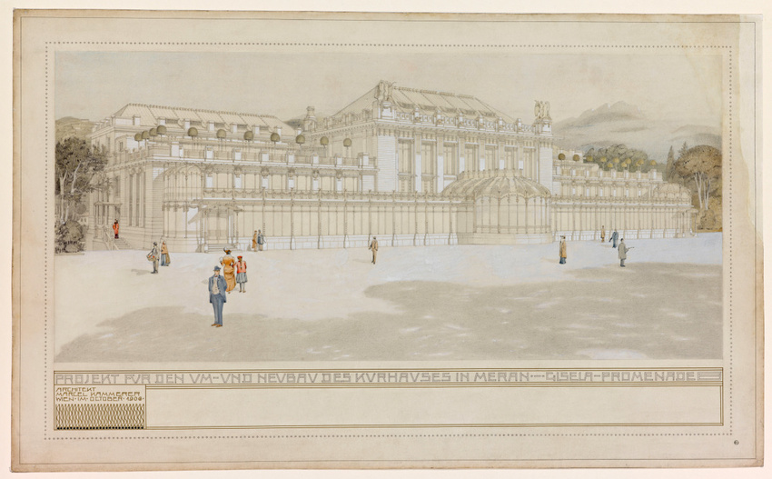 Marcel Kammerer - Projet pour un établissement de cure à Merano (Italie), perspe...
