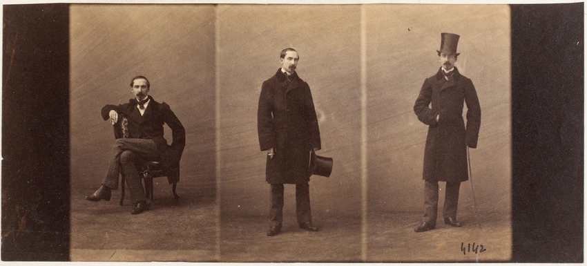 M. Alexandre de Dourasoff en trois poses, une assis et deux en pied - André Adolphe Eugène Disdéri