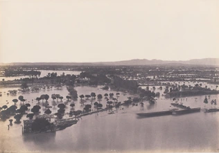Edouard Baldus - Inondations du Rhône en 1856, à Avignon