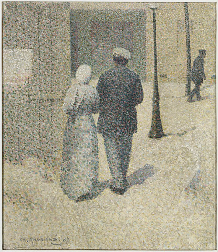 Charles Angrand - Couple dans la rue