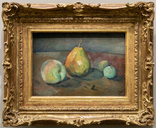Paul Cézanne - Nature morte, poire et pommes vertes