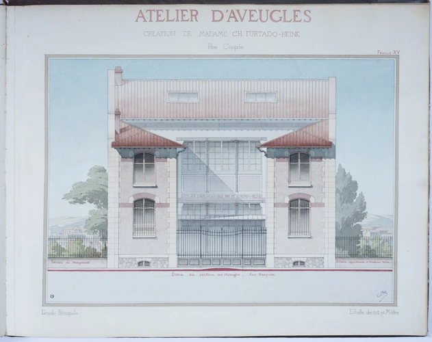 Paul Blondel - Atelier d'aveugles, rue Couprie. Façade principale