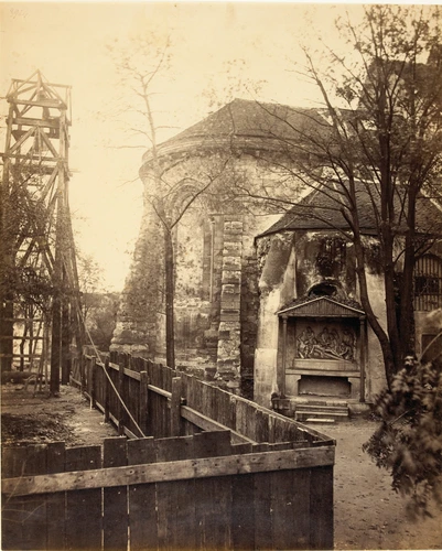 Charles Marville - Chevet de l'église Saint-Pierre-de-Montmartre, novembre 1875