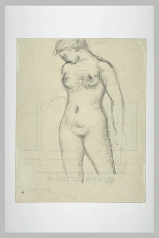 Aristide Maillol - Femme nue, tête penchée de profil à gauche