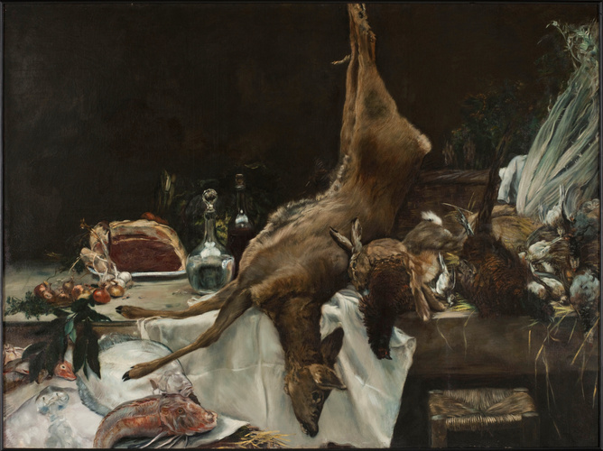 Jean-François Raffaëlli - Les Apprêts d'un repas de chasse