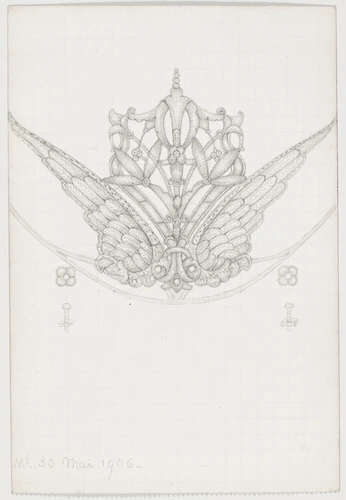 Enguerrand du Suau de la Croix - Parure aux ailes déployées et motif végétal