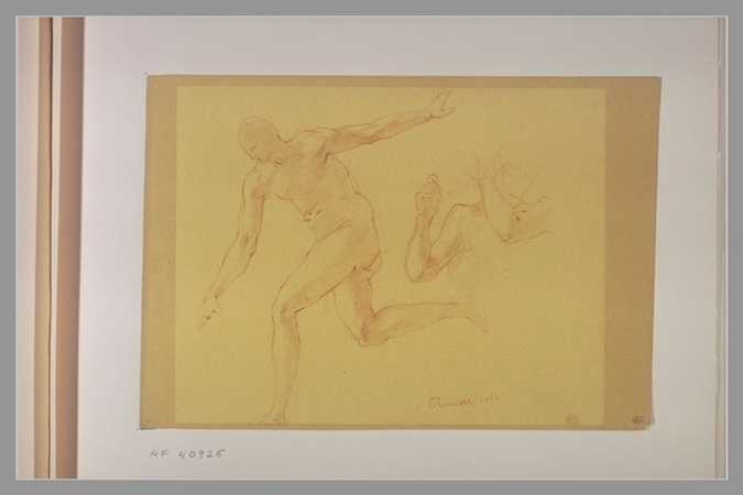 Odilon Redon - Deux figures nues, dont l'une courant
