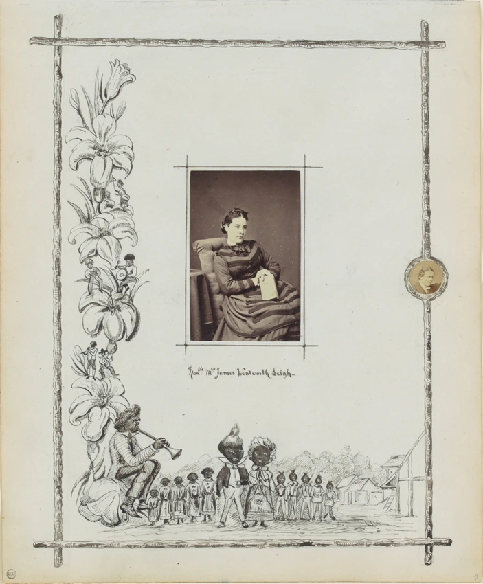 Portraits de l'Honorable Mrs. James Wentworth née Frances Butler, et en médaillon, de son mari l'Honorable Révérend James Wentworth Leigh - Georgiana Louisa Berkeley