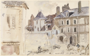 Johan Barthold Jongkind - Une rue de Nevers en travaux