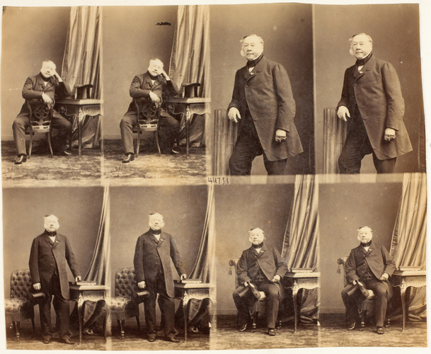 André Adolphe Eugène Disdéri - Général Statsbooner en huit poses, quatre assis, ...