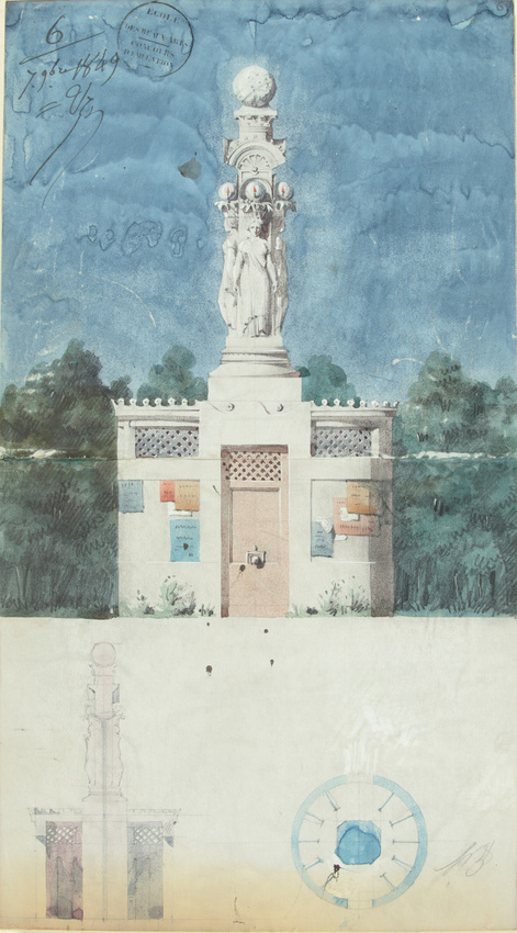 Louis Boitte - Un candélabre pour un réverbère à gaz, concours d'émulation