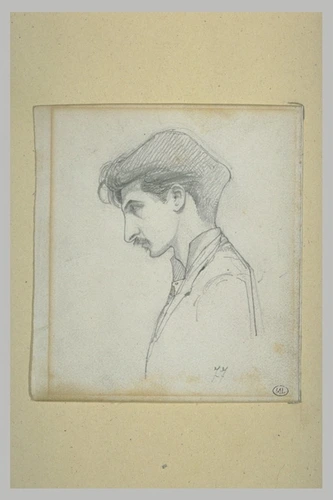 Odilon Redon - Portrait de Gaston Redon, en buste, de profil