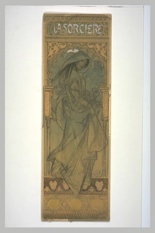 Projet d'affiche pour la Sorcière, 1903 - Alphonse Mucha