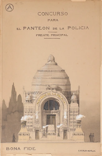 Gaston Mallet - Concours pour le Panthéon de la Police, façade principale