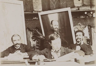 Atelier du grand maître Mucha, 1896/1906, mon père Jules Bocquin - Anonyme