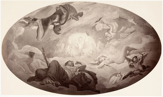 Les Dieux de l'Olympe - peinture de Félix Barrias - Louis-Emile Durandelle