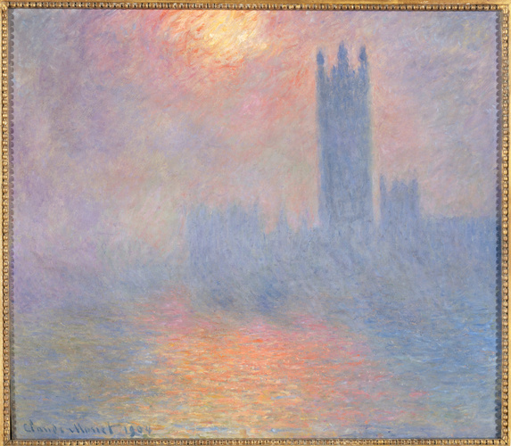 Claude Monet - Londres, le Parlement. Trouée de soleil dans le brouillard