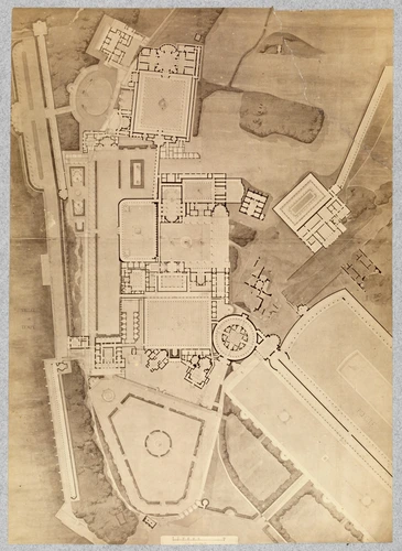 Photographie de dessin : Tivoli, villa d'Hadrien, plan reconstitué - Anonyme