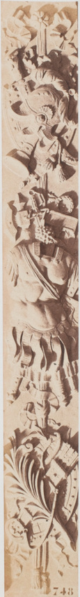 Édouard Baldus - Cartouche de décoration de la façade, cour Lefuel, palais du Lo...