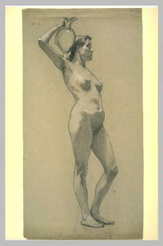 Alphonse Osbert - Femme portant un vase sur l'épaule