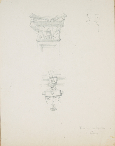 Victor Ruprich-Robert - Ornementation d'un chapiteau du Palais de la Bourse à Ca...