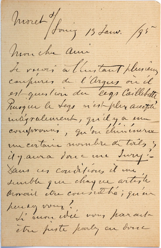 Lettre à un ami - Alfred Sisley