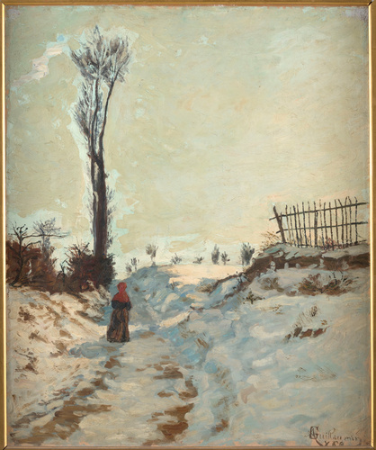 Armand Guillaumin - Chemin creux, effet de neige