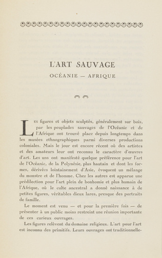 Guillaume Apollinaire - Catalogue d'exposition : Première exposition d'Art Nègre...