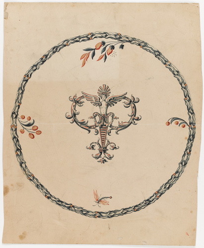 Emile Gallé - Assiette décorée au chiffre huit