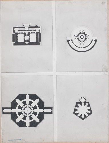 Louis Boitte - Quatre plans de bâtiments