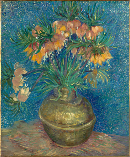 Fritillaires couronne impériale dans un vase de cuivre - Vincent