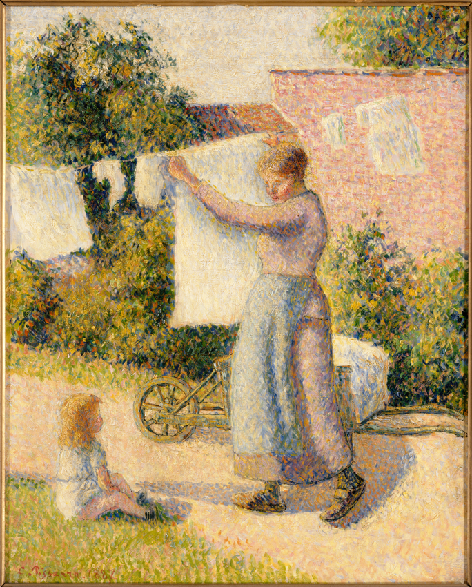 Camille Pissarro - Femme étendant du linge