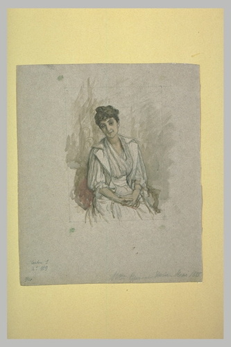 Ernest Hébert - Etude pour le portrait de madame Oppermann (1885)
