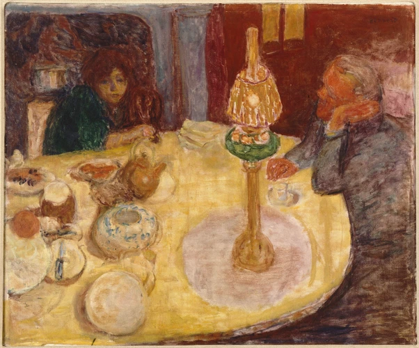 Pierre Bonnard - La Soirée sous la lampe