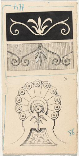 Jules Passepont - Planche de trois motifs de palmettes