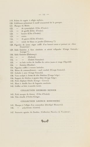 Guillaume Apollinaire - Catalogue d'exposition : Première exposition d'Art Nègre...