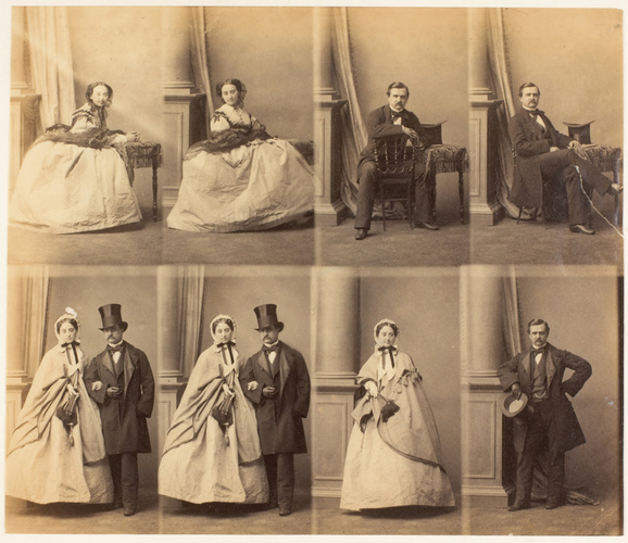 André Adolphe Eugène Disdéri - Comte et comtesse Moussine-Pouchkine, en huit pos...