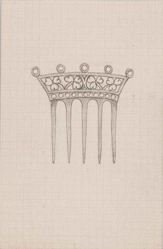 Enguerrand du Suau de la Croix - Peigne à cheveux à motif de quatre trèfles, cin...