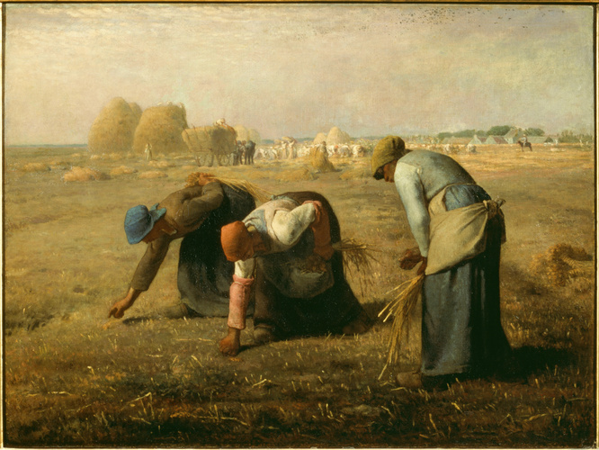 落穂拾い J. F. Millet 名画　版画　Les Glaneuses Des glaneuses - Jean-François Millet | Musée d'Orsay