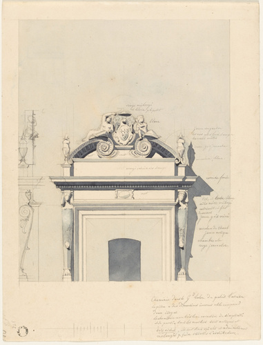 Alphonse Gosset - Rome, palais Farnèse, cheminée du grand salon