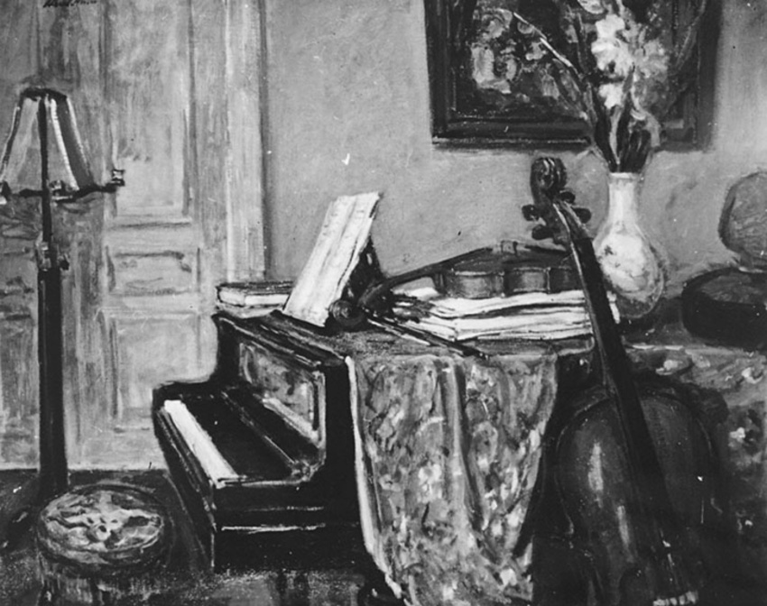 Albert André - Grand intérieur au piano