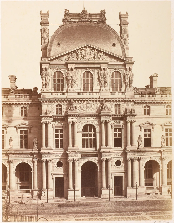 Edouard Baldus - Louvre, le Pavillon Richelieu terminé