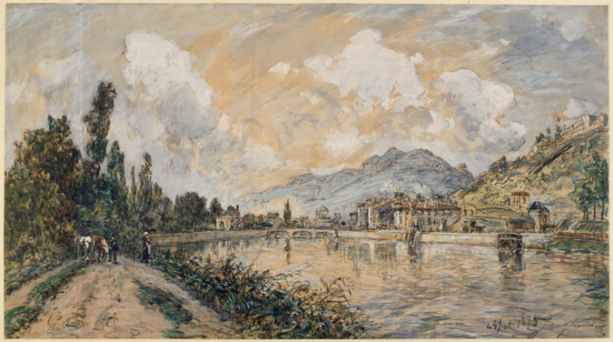 Johan Barthold Jongkind - L'île verte à Grenoble