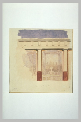 Ernest Hébert - Vue du décor de la Maison de Castor et Pollux à Pompei